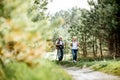 Senior couple hiking in the forest Royalty Free Stock Photo