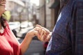 Senior couple holding hands together Concept Royalty Free Stock Photo