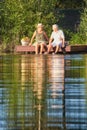 Senior couple at the lake. Royalty Free Stock Photo