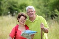 Senior couple looking at map Royalty Free Stock Photo