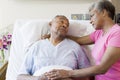 Senior Couple Looking Serious In Hospital Royalty Free Stock Photo