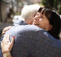 Senior couple love sweet embrace Royalty Free Stock Photo