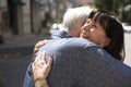 Senior couple love sweet embrace Concept Royalty Free Stock Photo