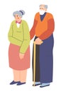 Senior couple, man and woman grandparents vector