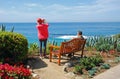 Senior couple at Montage, Laguna Beach, California.