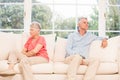 Senior couple not speaking after an argument Royalty Free Stock Photo