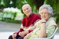 Senior couple in the park Royalty Free Stock Photo