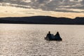 Senior couple on pedalo also called pedal boat Royalty Free Stock Photo