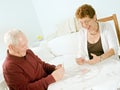 Senior couple playing cards Royalty Free Stock Photo