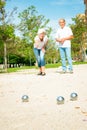 Senior Couple Playing Boule