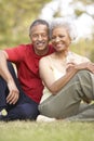 Senior Couple Resting After Exercise