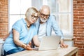 Senior couple shopping online Royalty Free Stock Photo