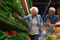 Senior Couple Shopping in Supermarket Royalty Free Stock Photo