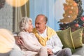 Senior couple spending Christmas together Royalty Free Stock Photo