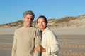 Senior couple spending time outside at seashore together Royalty Free Stock Photo