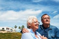 Senior Couple Standing Outside Dream Home Royalty Free Stock Photo