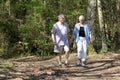 Senior couple strolling Royalty Free Stock Photo