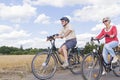 Senior couple at summer bike trip