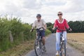Senior couple at summer bike trip