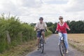 Senior couple at summer bike trip