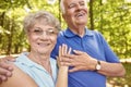 Senior couple in the summer time Royalty Free Stock Photo