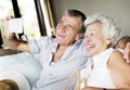 A senior couple taking a selfie Royalty Free Stock Photo