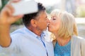 Senior couple taking selfie Royalty Free Stock Photo