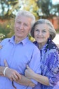 Senior couple at tropic garden Royalty Free Stock Photo