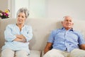 Senior couple upset with each other Royalty Free Stock Photo