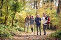 Senior couple walking in nature Royalty Free Stock Photo