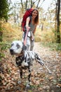 Senior couple walking in nature Royalty Free Stock Photo