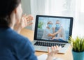 Senior couple talking with daughter Royalty Free Stock Photo