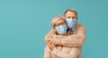 Senior couple wearing facemask Royalty Free Stock Photo