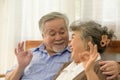 Senior couples who live happily together pay attention to each other without having children