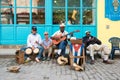 Senior cuban men playing traditional music in Havana Royalty Free Stock Photo