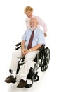 Senior Disabled Man & Wife Royalty Free Stock Photo