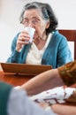 Senior drinking water Royalty Free Stock Photo