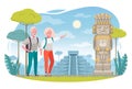 Senior Elderly People Travel Cartoon