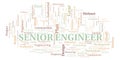 Senior Engineer typography word cloud create with the text only