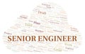 Senior Engineer typography word cloud create with the text only
