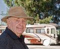 Senior Enjoying Retirement with his RV