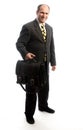 Senior executive traveling leather bag Royalty Free Stock Photo