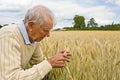 Senior farmer in a field