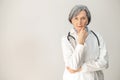 Senior female doctor with a stethoscope Royalty Free Stock Photo