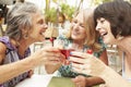 Senior Female Friends Enjoying Cocktails In Bar Together Royalty Free Stock Photo