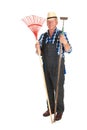 Senior gardener with equipment Royalty Free Stock Photo