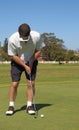 Senior golfer on the green