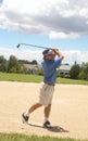 Senior golfer playing golf Royalty Free Stock Photo