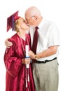 Senior Graduation Couple Kissing Royalty Free Stock Photo