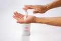 Senior Hand Applying Lotion Royalty Free Stock Photo